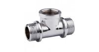 Тройник 1/2" * 1/2" * 1/2" ш/г/ш хром TIM (80/20/1)