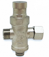 Редуктор давления 1/2"ш- нак. под манометр, никель TIM (30/1)
