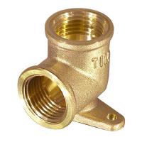 Уголок с креплением 1/2" г/г латунный TIM (100/10)