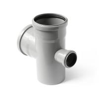 Крестовина однопл. Ø110×110×50/90° (серая) ПОЛИТЭК (25/1)